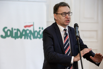 „Polska wieś przez lata dawała krajowi najlepszych synów” – mówił prezes IPN dr Jarosław Szarek podczas konferencji prezentującej historię i dorobek NSZZ RI „Solidarność”.Fot. Sławek Kasper (IPN)