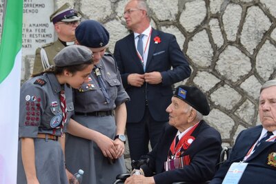 Uroczystości na Włoskim Cmentarzu Wojennym w Mignano Monte Lungo, 16 maja 2019 (fot. UdsKiOR)