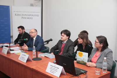 Konferencja prasowa z udziałem członków Platformy Europejskiej Pamięci i Sumienia oraz przedstawicieli IPN – 23 maja 2019. Fot. Piotr Życieński (IPN)