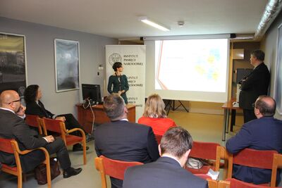 Przedstawiciele Komisji ds. Obrony i Bezpieczeństwa Izby Poselskiej Parlamentu Republiki Czeskiej z wizytą w Archiwum IPN – 23 maja 2019. Fot. Maciej Buźniak (IPN)