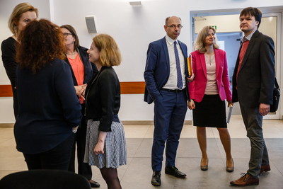 Konferencja prasowa z udziałem członków Platformy Europejskiej Pamięci i Sumienia oraz przedstawicieli IPN – 23 maja 2019. Fot. Sławek Kasper (IPN)