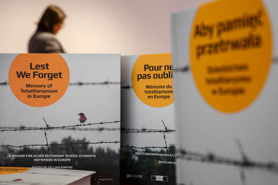 Konferencja prasowa z udziałem członków Platformy Europejskiej Pamięci i Sumienia oraz przedstawicieli IPN – 23 maja 2019. Fot. Sławek Kasper (IPN)