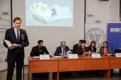 Konferencja prasowa z udziałem członków Platformy Europejskiej Pamięci i Sumienia oraz przedstawicieli IPN – 23 maja 2019. Fot. Sławek Kasper (IPN)