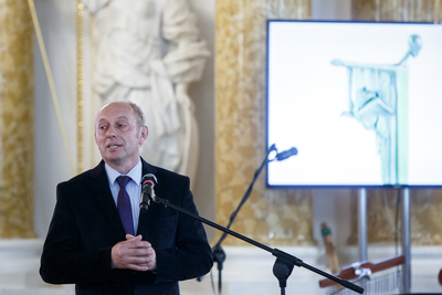 Janusz Balicki, prezes Polskiego Towarzystwa Opieki nad Grobami Wojskowymi we Lwowie. Gala Nagrody „Kustosz Pamięci Narodowej” – 28 maja 2019. Fot. Sławek Kasper (IPN)