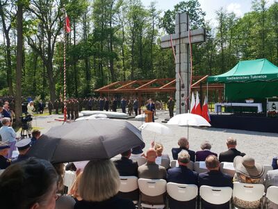 Uroczystości upamiętniające żołnierzy z oddziału NSZ kpt. Henryka Flamego ps. „Bartek” – Stary Grodków, 5 czerwca 2019. Fot. Sławek Kasper (IPN)