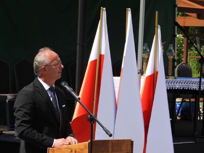 Uroczystości upamiętniające żołnierzy z oddziału NSZ kpt. Henryka Flamego ps. „Bartek” – Stary Grodków, 5 czerwca 2019. Fot. Mateusz Niegowski (IPN)