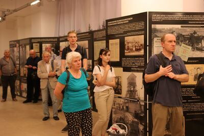 Wystawa „Zachować pamięć. Praca przymusowa i niewolnicza obywateli polskich na rzecz III Rzeszy w latach 1939–1945” – Warszawa, 5–17 czerwca 2019. Fot. Aleksandra Wierzchowska (IPN)