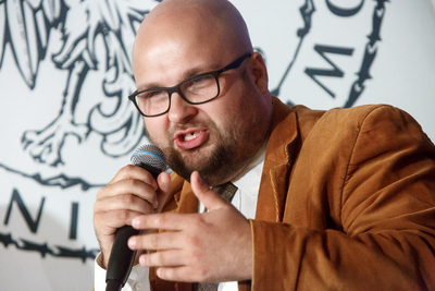 Dr Jan Olaszek podczas promocji swojej książki „Podziemne dziennikarstwo...” – Warszawa, 12 czerwca 2019. Fot. Sławek Kasper (IPN)