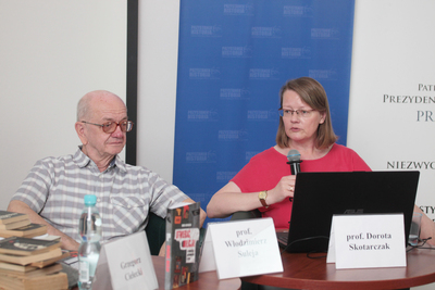 Dyskusja wokół książki Doroty Skotarczak „Otwierać, milicja! O powieści kryminalnej w PRL” – Warszawa, 14 czerwca 2019. Fot. Piotr Życieński (IPN)