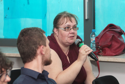 Dyskusja wokół książki Doroty Skotarczak „Otwierać, milicja! O powieści kryminalnej w PRL” – Warszawa, 14 czerwca 2019. Fot. Piotr Życieński (IPN)