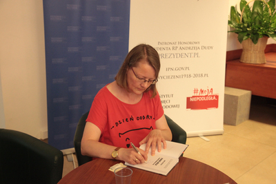 Dyskusja wokół książki Doroty Skotarczak „Otwierać, milicja! O powieści kryminalnej w PRL” – Warszawa, 14 czerwca 2019. Fot. Piotr Życieński (IPN)