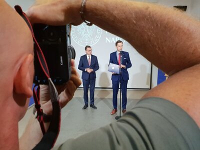 Konferencja prasowa na temat nowej wystawy IPN poświęconej walce Polaków o granice w latach 1918–1921. Fot. Sławek Kasper (IPN)