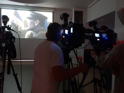 Konferencja prasowa na temat nowej wystawy IPN poświęconej walce Polaków o granice w latach 1918–1921. Fot. Sławek Kasper (IPN)