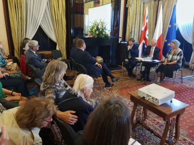 Promocja wydanej przez IPN książki Marka Wierzbickiego o Kazimierzu Sabbacie – Londyn, 20 lipca 2019. Fot. S.Kasper (IPN)