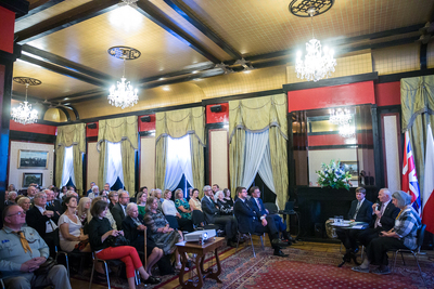 Promocja wydanej przez IPN książki Marka Wierzbickiego o Kazimierzu Sabbacie – Londyn, 20 lipca 2019. Fot. S.Kasper (IPN)