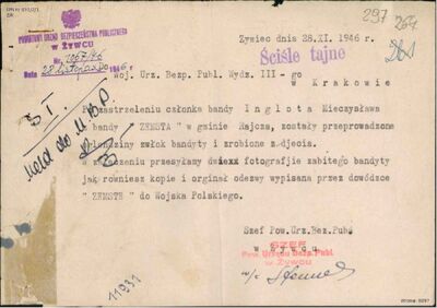 Materiały z Archiwum IPN dotyczące Mieczysława Inglota ps. „Odważny”