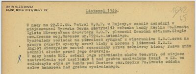 Materiały z Archiwum IPN dotyczące Mieczysława Inglota ps. „Odważny”