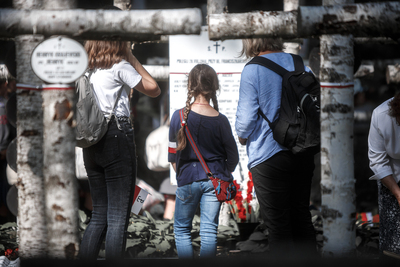 Uroczystości pod pomnikiem Gloria Victis na Powązkach – 1 sierpnia 2019. Fot. Sławek Kasper (IPN)