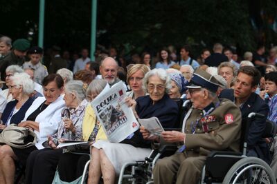 Uroczystości na Cmentarzu Powstańców Warszawy na Woli z udziałem zastępcy prezesa IPN Jana Bastera – 1 sierpnia 2019. Fot. Barbara Kiwała (IPN)