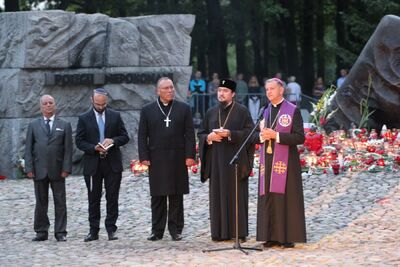 Uroczystości na Cmentarzu Powstańców Warszawy na Woli z udziałem zastępcy prezesa IPN Jana Bastera – 1 sierpnia 2019. Fot. Barbara Kiwała (IPN)