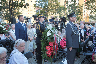 Uroczystość w hołdzie ludności cywilnej Woli – 5 sierpnia 2019. Fot Piotr Życieński (IPN)