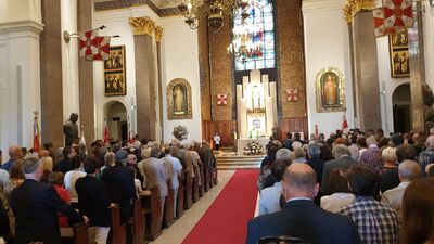 Msza św. w Katedrze Polowej Wojska Polskiego w Warszawie w 75. rocznicę powstania Brygady Świętokrzyskiej NSZ – 11 sierpnia 2019. Fot. Marcin Jurkiewicz (IPN)