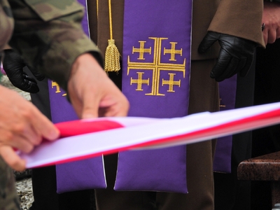 Pogrzeb żołnierzy Wojska Polskiego poległych w sierpniu 1920 r. w Mątwicy – Łomża, 14 sierpnia 2019 fot. Mateusz Niegowski