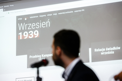 Konferencja prasowa na temat przedsięwzięć IPN związanych z obchodami 80. rocznicy wybuchu II wojny światowej – Warszawa, 29 sierpnia 2019. Fot. Sławek Kasper (IPN)