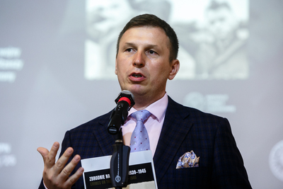 Konferencja prasowa na temat przedsięwzięć IPN związanych z obchodami 80. rocznicy wybuchu II wojny światowej – Warszawa, 29 sierpnia 2019. Fot. Sławek Kasper (IPN)