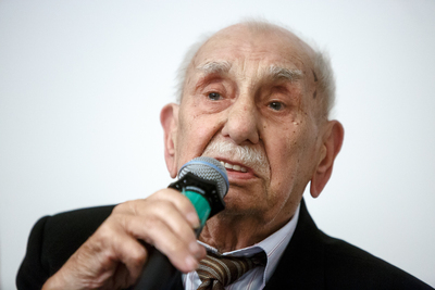 Zygmunt Aksienow na otwarciu wystawy „Oblężenie Warszawy 1939. Fotografie Juliena Bryana” – Warszawa, 3 września 2019. Fot. Sławek Kasper (IPN)