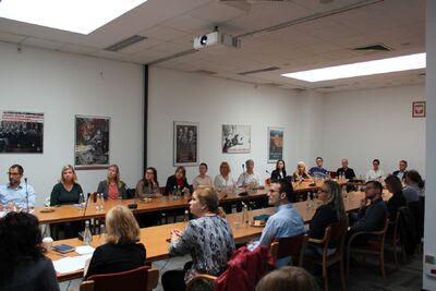 Sędziowie i prokuratorzy – stażyści programu Europejskiej Sieci Szkolenia Kadr Wymiaru Sprawiedliwości z wizytą w IPN – 3 września 2019