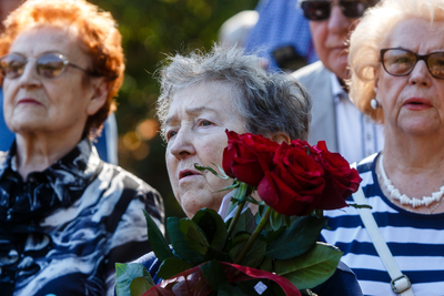 Pogrzeb ofiar niemieckiego terroru na terenie Fortu III – Pomiechówek, 5 września 2019. Fot. Sławek Kasper (IPN)