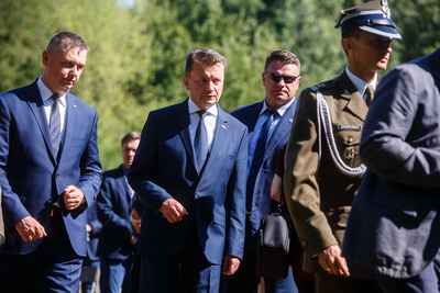 Pogrzeb ofiar niemieckiego terroru na terenie Fortu III – Pomiechówek, 5 września 2019. Fot. Sławek Kasper (IPN)