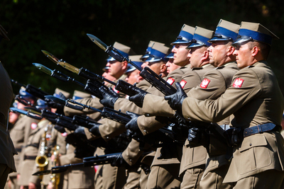 Pogrzeb ofiar niemieckiego terroru na terenie Fortu III – Pomiechówek, 5 września 2019. Fot. Sławek Kasper (IPN)