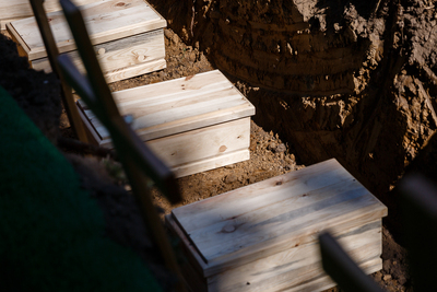 Pogrzeb ofiar niemieckiego terroru na terenie Fortu III – Pomiechówek, 5 września 2019. Fot. Sławek Kasper (IPN)