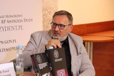 Dr Jędrzej Lipski. Promocja książki „Normatywy Wojskowej Służby Wewnętrznej (1957–1990)” – Warszawa, 10 września 2019. Fot. Aleksandra Wierzchowska (IPN)