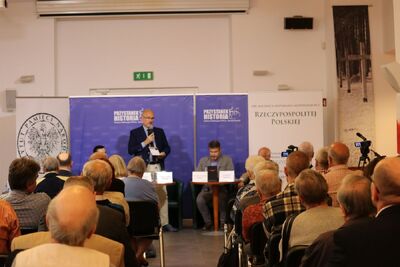 Prezentacja reprintu „Sonderfahndungsbuch Polen. Specjalna księga gończa dla Polski” – Warszawa, 11 września 2019. Fot. Aleksandra Wierzchowska (IPN)