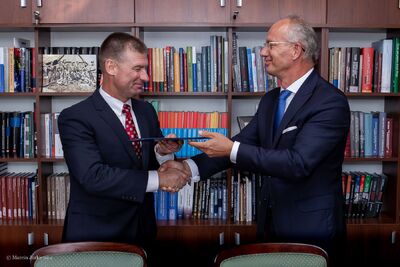 Podpisanie umowy między IPN a DPAA – Warszawa, 11 września 2019. Fot. Marcin Jurkiewicz (IPN).