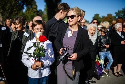 Uroczystości pogrzebowe ofiar zbrodni komunistycznych odnalezionych na „Łączce” – Powązki Wojskowe, 22 września 2019. Fot. Sławek Kasper (IPN)