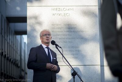 Uroczystości pogrzebowe ofiar zbrodni komunistycznych odnalezionych na „Łączce” – Powązki Wojskowe, 22 września 2019. Fot. Marta Smolańska (BPiI IPN)