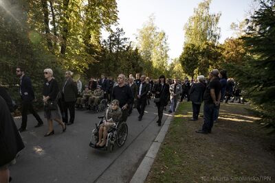 Uroczystości pogrzebowe ofiar zbrodni komunistycznych odnalezionych na „Łączce” – Powązki Wojskowe, 22 września 2019. Fot. Marta Smolańska (BPiI IPN)