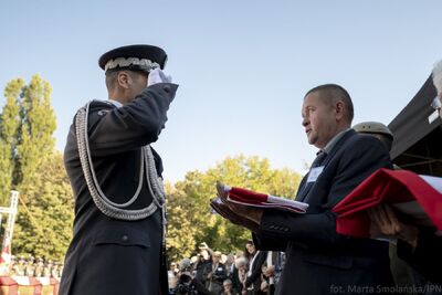 Uroczystości pogrzebowe ofiar zbrodni komunistycznych odnalezionych na „Łączce” – Powązki Wojskowe, 22 września 2019. Fot. Marta Smolańska (BPiI IPN)