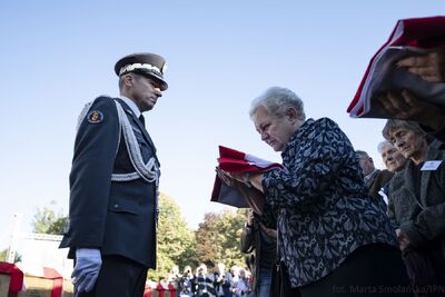 Uroczystości pogrzebowe ofiar zbrodni komunistycznych odnalezionych na „Łączce” – Powązki Wojskowe, 22 września 2019. Fot. Marta Smolańska (BPiI IPN)