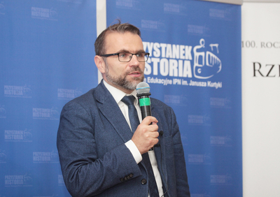 O skutkach II wojny światowej dla Polski mówił dr Jacek Bartosiak. Fot. Piotr Życieński (IPN)