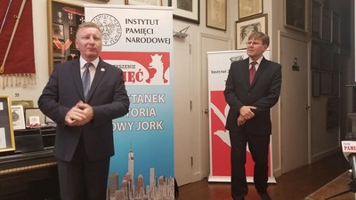 Spotkanie z Polonią w Instytucie Piłsudskiego w Nowym Jorku