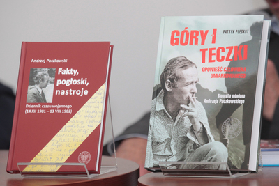 Rozmowa o biografii mówionej prof. Andrzeja Paczkowskiego oraz jego dzienniku czasu wojennego – Warszawa, 1 października 2019. Fot. Piotr Życieński (IPN)