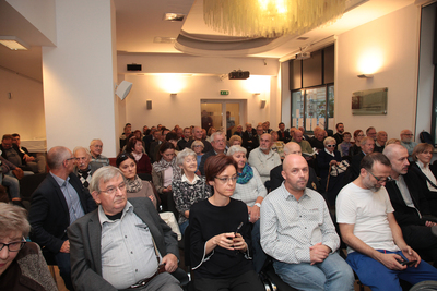 Rozmowa o biografii mówionej prof. Andrzeja Paczkowskiego oraz jego dzienniku czasu wojennego – Warszawa, 1 października 2019. Fot. Piotr Życieński (IPN)