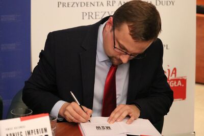 Spotkanie wokół książki Tomasza Kozłowskiego „Koniec imperium MSW. Transformacja organów bezpieczeństwa państwa 1989–1990” – Warszawa, 2.10.2019. Fot. Aleksandra Wierzchowska (IPN)