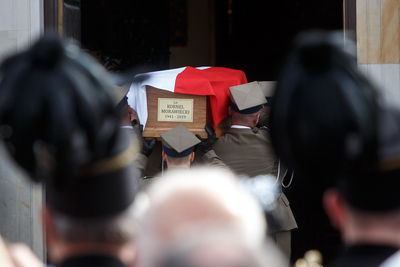 Ostatnie pożegnanie Kornela Morawieckiego – Warszawa, 5 października 2019. Fot. Sławek Kasper (IPN)