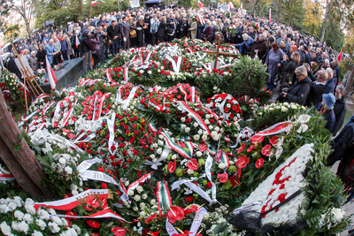 Ostatnie pożegnanie Kornela Morawieckiego – Warszawa, 5 października 2019. Fot. Sławek Kasper (IPN)